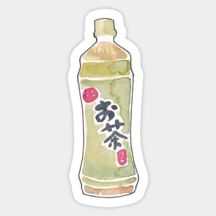 Green Tea Bottle Sticker Sticker